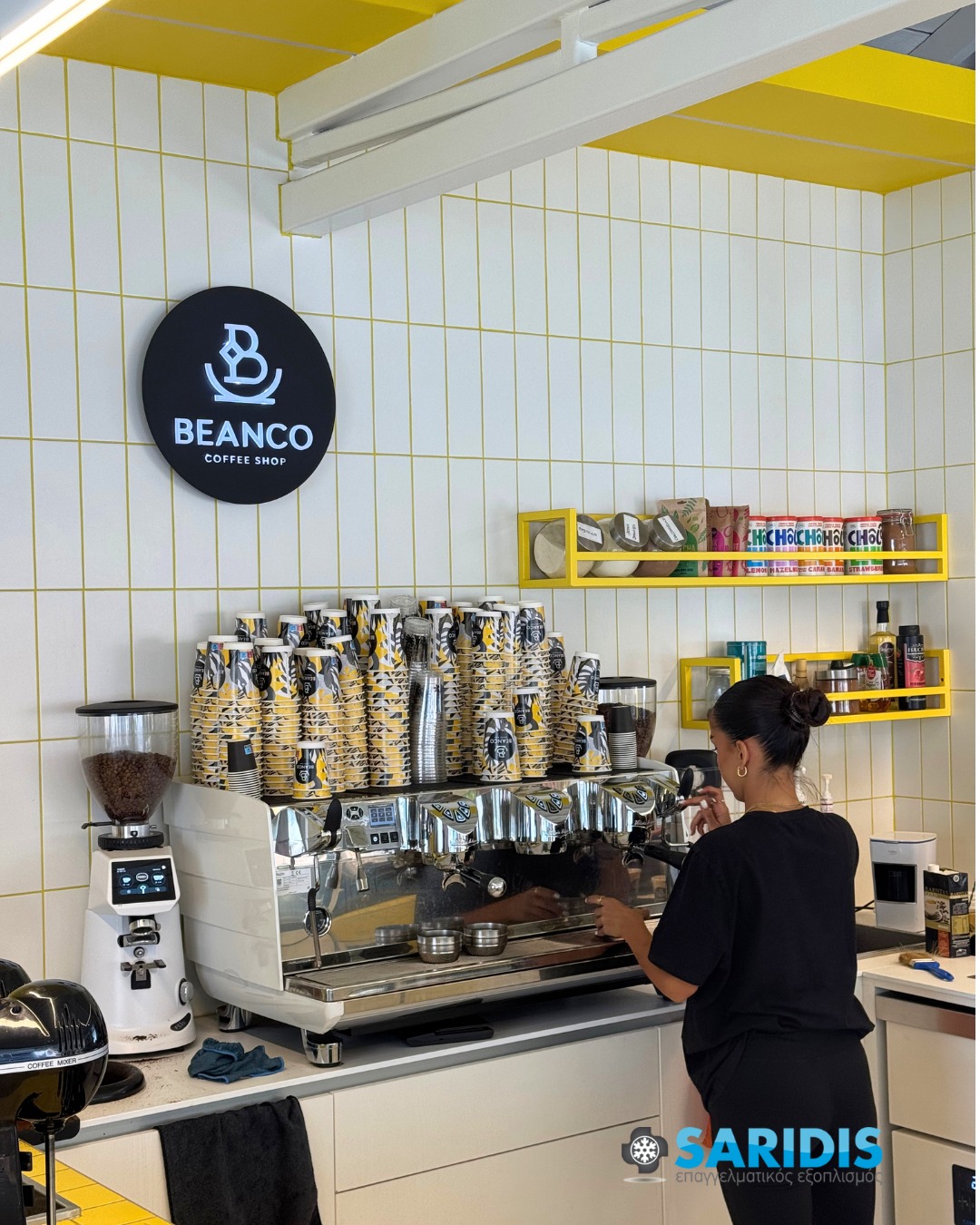 Beanco Coffee Shop – Καλλικράτεια Χαλκιδικής – εξοπλισμός SARIDIS