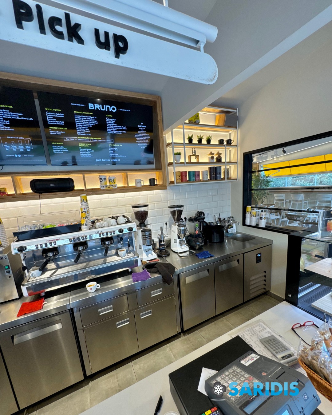 Bruno Coffee Store στη Σωζόπολη – εξοπλισμός καφέ SARIDIS