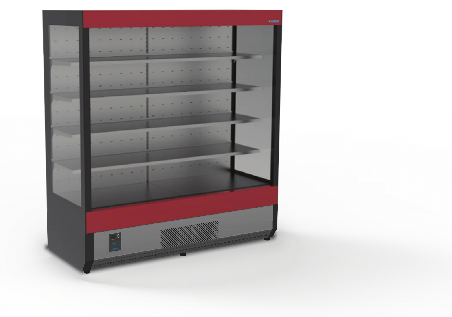 SARIDIS professional self service fridge SSM GLASS – red