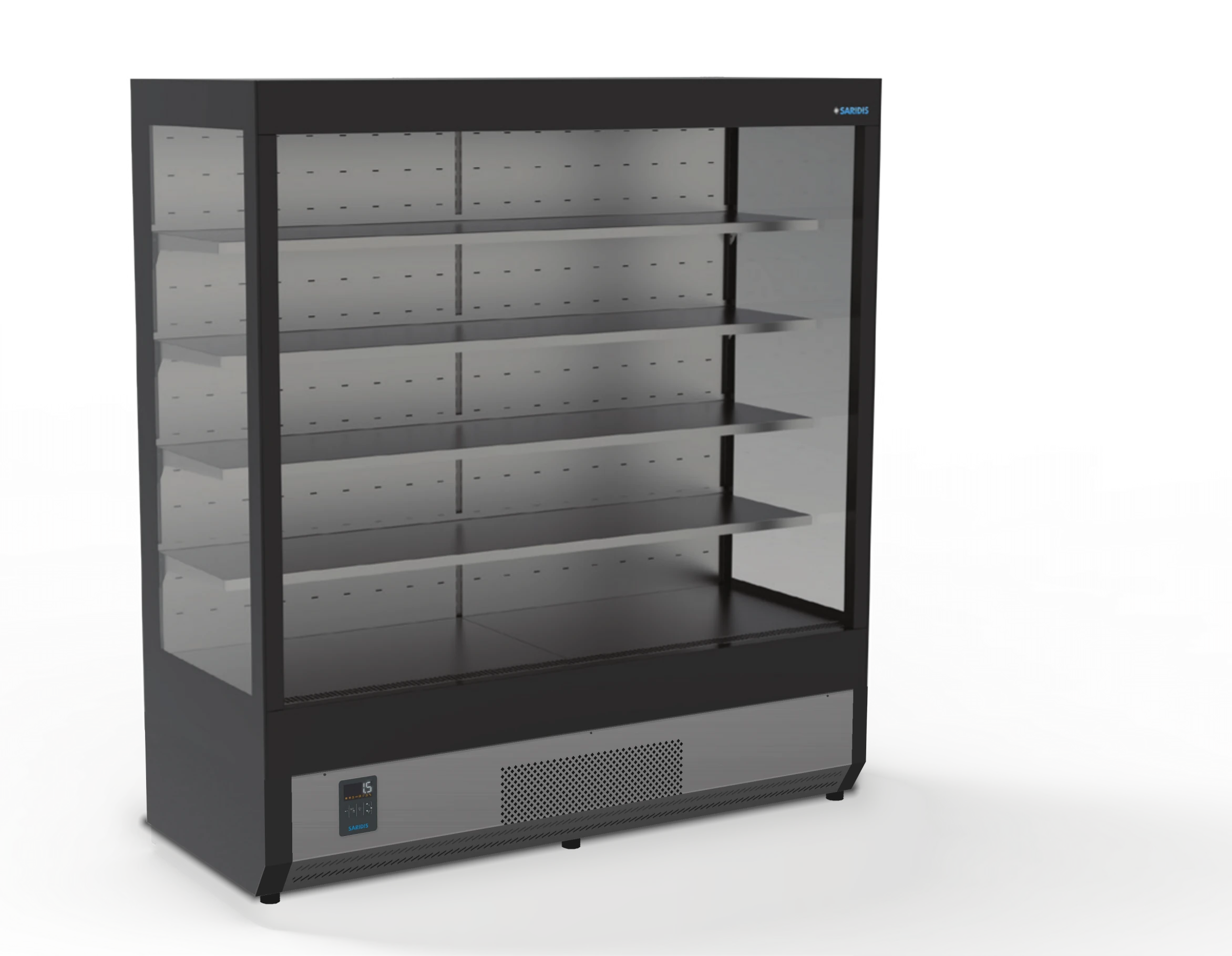 SARIDIS professional self service fridge SSM GLASS – black
